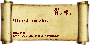 Ulrich Amadea névjegykártya