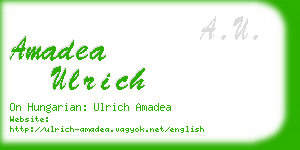 amadea ulrich business card